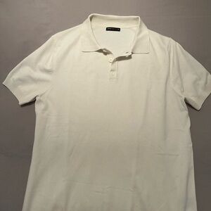 Postmarc Silk Blend White Polo Shirt